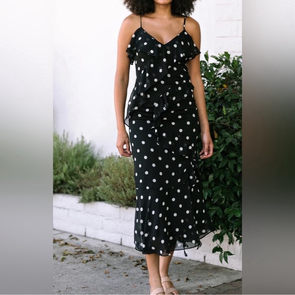 Dresses & Skirts - NWT Morning Lavender Polka Dot Dresss